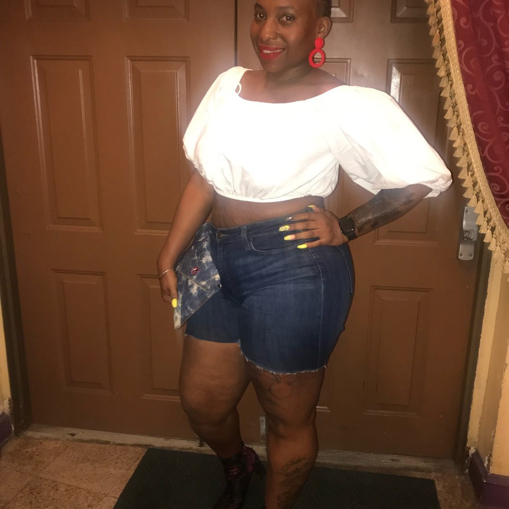 Zara White Off-Shoulder Top